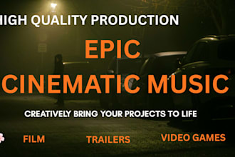 produce epic orchestral cinematic music for your films trailers videogames