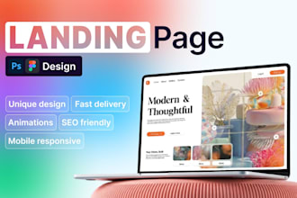 design clean UI UX landing page in figma