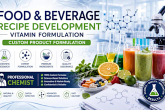 develop food and beverage recipes with vitamin formulation