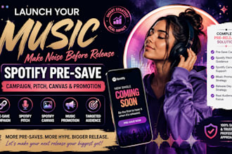 do spotify pre save campaign, spotify pitch, canvas and music promotion