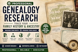 do genealogy research, trace your family history and ancestry