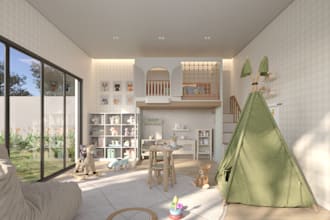 enhance your architectural render into a photorealistic image