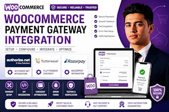 woocommerce payment, authorize net, flutterwave checkout, razorpay integration