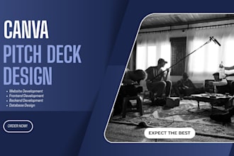 design a professional canva pitchdeck, training slides, proposal presentation