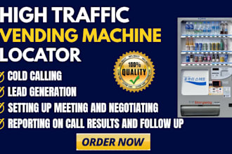 do cold calling for vending machine locator atm placement