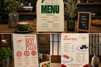 design a professional restaurant menu