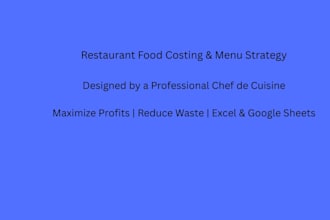 create a professional recipe food