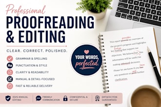proofread and edit your document for grammar, spelling, and clarity