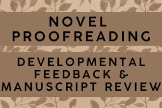 proofread and provide manuscript feedback