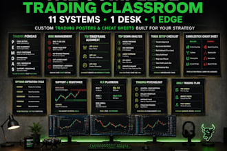 create custom trading cheat sheets and trading desk posters