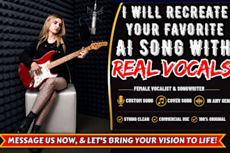recreate ai song remake ai song, as your custom female pop singer, edm singer