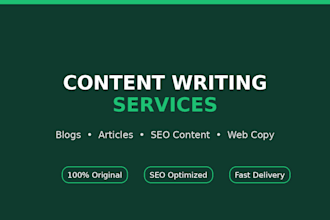 write SEO optimized articles and blog content