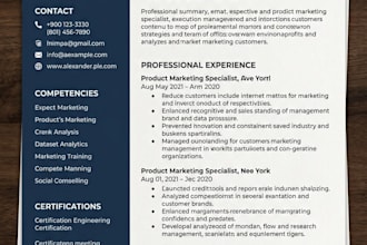 write, design, and optimize your professional resume or CV