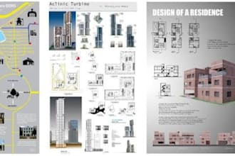 create professional architectural presentation boards and graphics