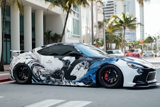 create van wrap design, car wrap design, truck wrap design