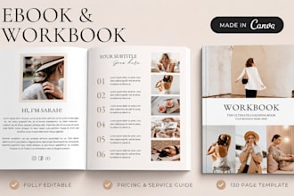 design canva ebook, pdf, freebie, workbook, journal ebook layout, lead magnet