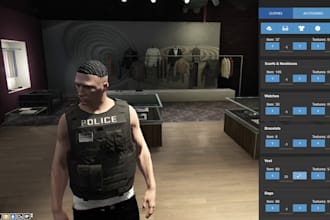 model fivem chain, clothing, flag, vest, patch, kuttes, helmet, mask, grills