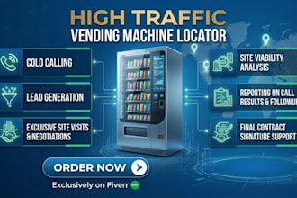 create vending machine locations using cold calling and b2b lead generation