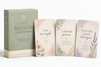 design custom affirmation card decks, motivational cards and self care cards