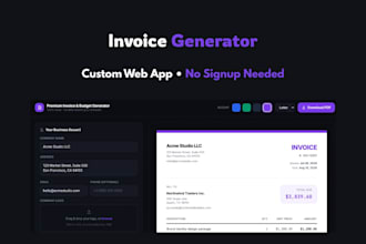 build a custom invoice generator web app for your business