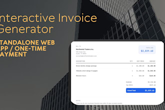 a premium interactive HTML invoice generator standalone tool