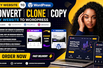migrate lovable website to wordpress, wix, weebly, squarespace, ai app clone