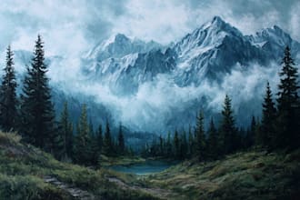 paint landscapes in watercolor