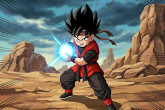 draw your anime character in naruto or dragon ball style
