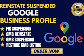 reinstate google my business and fix suspended gmb gbp profile