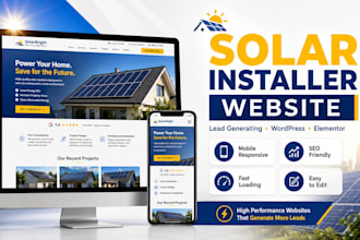 build a lead generating solar installer website with elementor