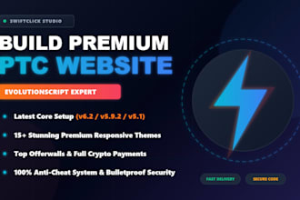 create a professional PTC website using evolutionscript