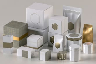 create dieline, diecut and box packaging design