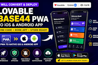 convert lovable base44 pwa to ios android app publish base44 playstore appstore