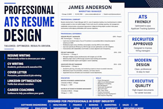 design a modern healthcare resume for nurses, physicians, medical ats review