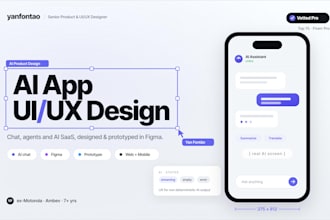 design a modern ai app UI UX in figma for web and mobile