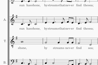 arrange your song for satb choir with professional notation