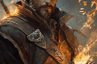 create a dnd art and d and d character for you