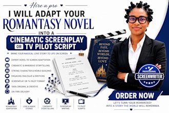 adapt your romantasy novel into a cinematic screenplay TV pilot script