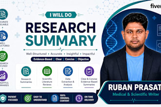 write professional medical research summaries