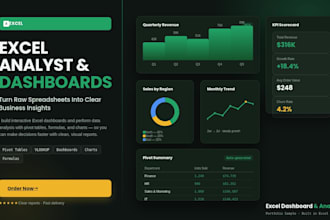 design excel dashboard and report