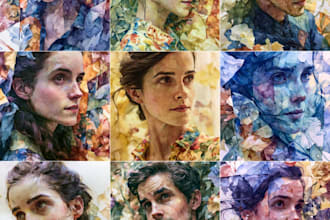 watercolor portrait painting, photo to watercolor portrait