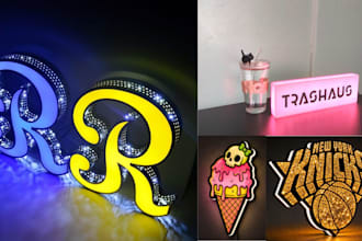 design custom 3d lightbox, keychain, logo and text 3mf stl files for 3d printing