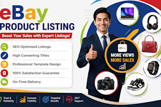 do ebay listing, ebay product listing, ebay lister, ebay upload