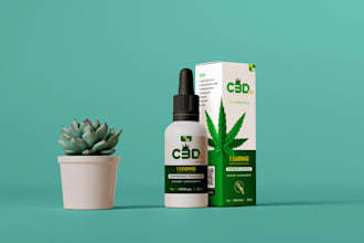 cbd cannabis tincture gummy packaging 3d render injection mold product design