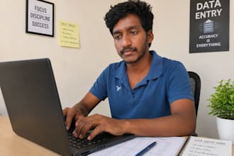 do accurate telugu and english work and data entry