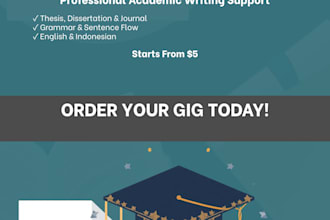 proofread and edit your thesis, dissertation, or journal
