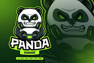 do cute and creative panda logo design service