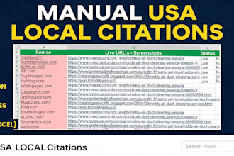 build 50 local SEO citations for maps