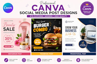 design professional canva social media posts