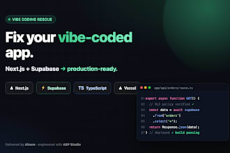 fix and stabilize your vibe coded nextjs and supabase app